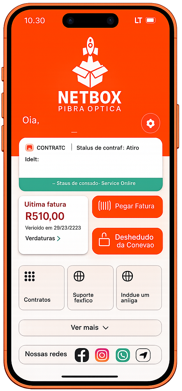 Tela do aplicativo Netbox 2